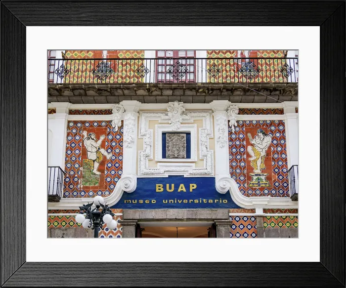 Framed Print : Casa de los Munecos BUAP University Museum, detailed view, City of Puebla, Puebla State, Mexico