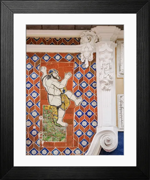 Framed Print : Casa de los Munecos BUAP University Museum, detailed view, City of Puebla, Puebla State, Mexico