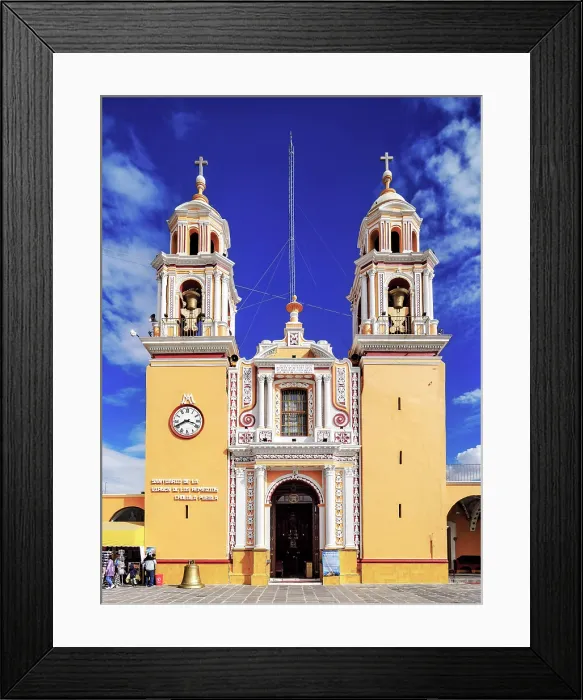 Framed Print : Nuestra Senora de los Remedios Church on top of the Great Pyramid, Cholula, Puebla State, Mexico