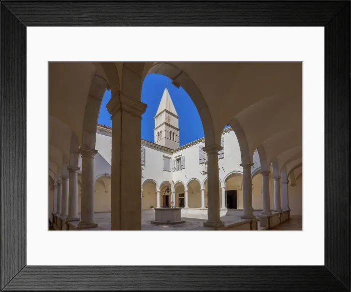 Framed Print : The Cloisters of the Piran Minorite Monastery, Piran, Slovenia, Eastern Europe Framed Print : The Cloisters of the Piran Minorite Monastery, Piran, Slovenia, Eastern Europe