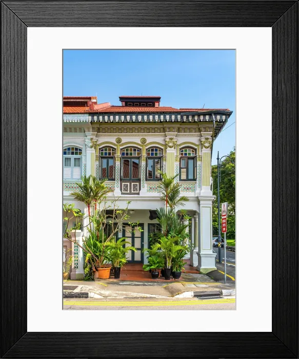 Framed Print : Peranakan shophouses, Katong, Singapore Framed Print : Peranakan shophouses, Katong, Singapore