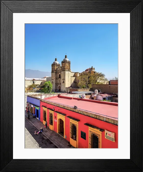Framed Print : View towards The Church and Convent of Santo Domingo de Guzman, Oaxaca de Juarez, Oaxaca State, Mexico Framed Print : View towards The Church and Convent of Santo Domingo de Guzman, Oaxaca de Juarez, Oaxaca State, Mexico
