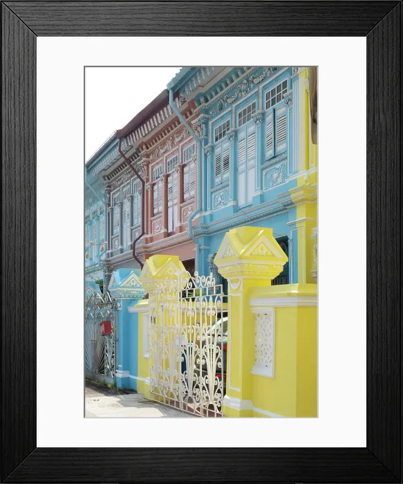 Framed Print : Peranakan shophouses, Katong, Singapore Framed Print : Peranakan shophouses, Katong, Singapore