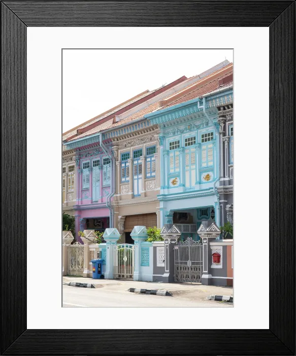Framed Print : Peranakan shophouses, Katong, Singapore Framed Print : Peranakan shophouses, Katong, Singapore