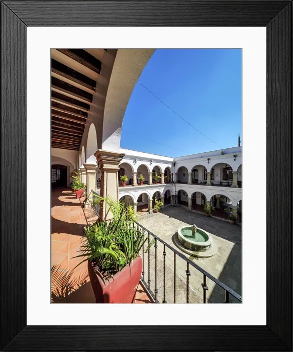 Framed Print : Municipal Palace, former cloister of Our Lady of Solitude Convent, Oaxaca de Juarez, Oaxaca State, Mexico