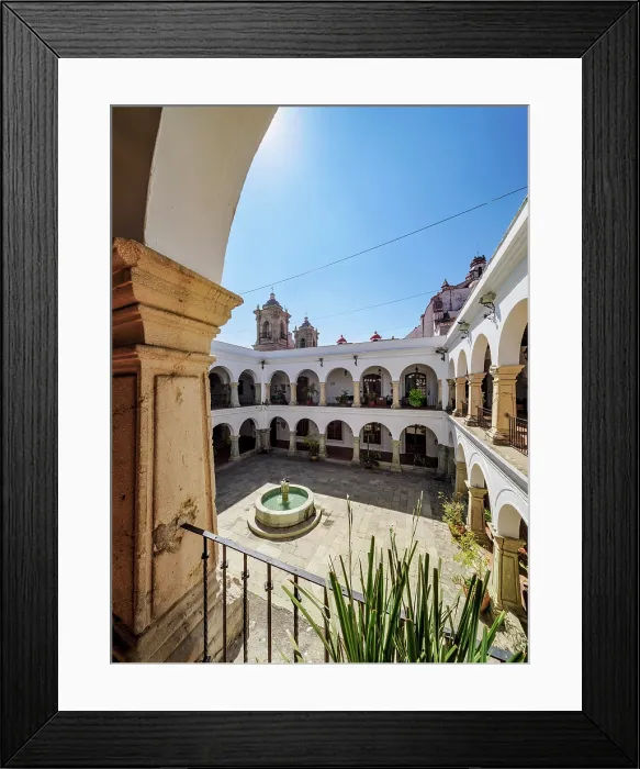 Framed Print : Municipal Palace, former cloister of Our Lady of Solitude Convent, Oaxaca de Juarez, Oaxaca State, Mexico
