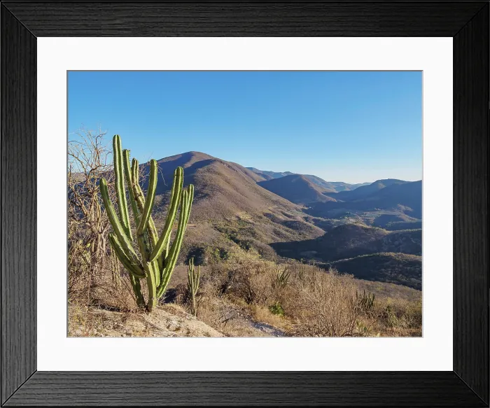 Framed Print : Landscape seen from Hierve el Agua, San Lorenzo Albarradas, Oaxaca State, Mexico Framed Print : Landscape seen from Hierve el Agua, San Lorenzo Albarradas, Oaxaca State, Mexico