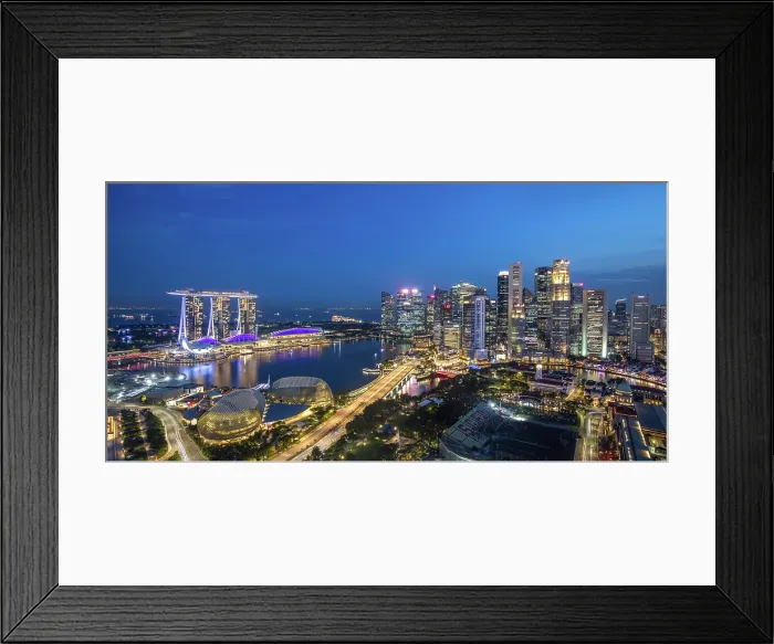 Framed Print : Marina Bay Sands Hotel & Financial District, Singapore Framed Print : Marina Bay Sands Hotel & Financial District, Singapore