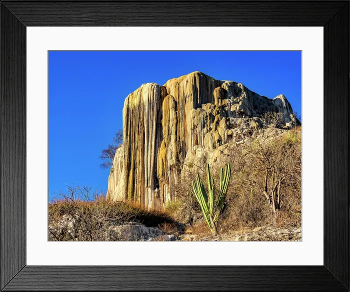 Framed Print : Petrified Waterfall at sunset, Hierve el Agua, San Lorenzo Albarradas, Oaxaca State, Mexico Framed Print : Petrified Waterfall at sunset, Hierve el Agua, San Lorenzo Albarradas, Oaxaca State, Mexico