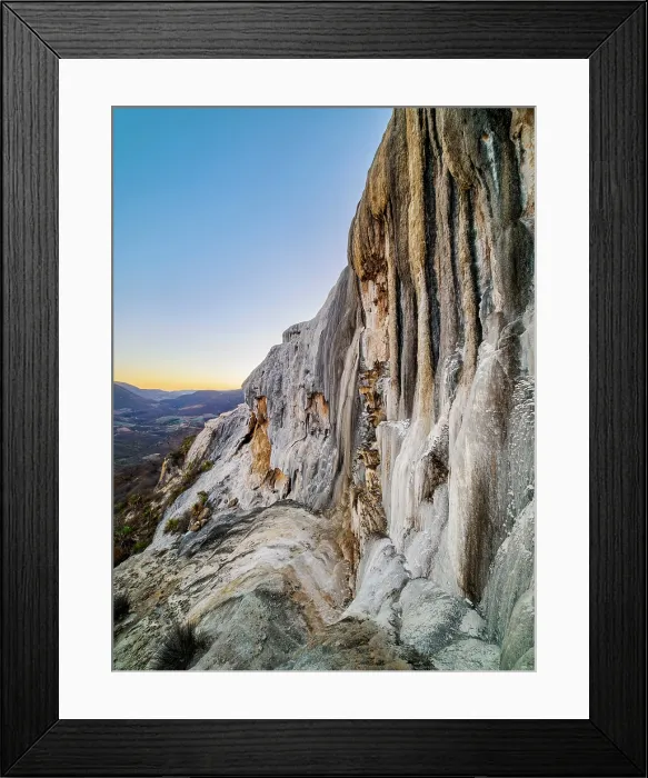 Framed Print : Petrified Waterfall at dusk, Hierve el Agua, San Lorenzo Albarradas, Oaxaca State, Mexico Framed Print : Petrified Waterfall at dusk, Hierve el Agua, San Lorenzo Albarradas, Oaxaca State, Mexico