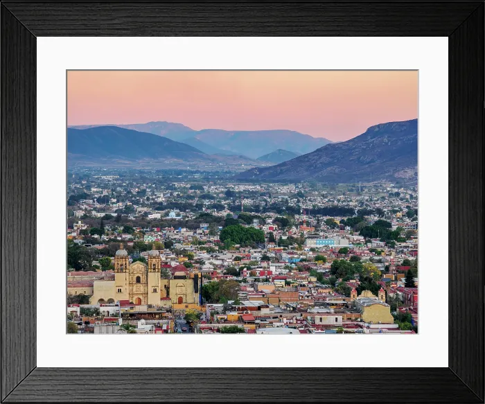 Framed Print : View towards The Church and Convent of Santo Domingo de Guzman at dusk, Oaxaca de Juarez, Oaxaca State, Mexico Framed Print : View towards The Church and Convent of Santo Domingo de Guzman at dusk, Oaxaca de Juarez, Oaxaca State, Mexico