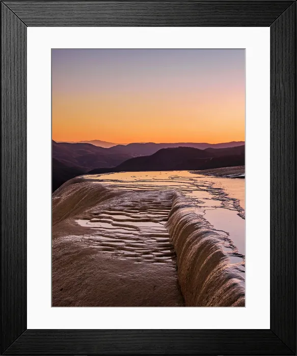 Framed Print : Hierve el Agua at dusk, San Lorenzo Albarradas, Oaxaca State, Mexico Framed Print : Hierve el Agua at dusk, San Lorenzo Albarradas, Oaxaca State, Mexico