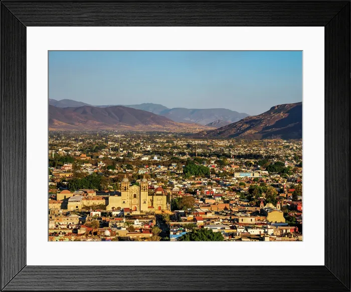 Framed Print : View towards The Church and Convent of Santo Domingo de Guzman at sunset, Oaxaca de Juarez, Oaxaca State, Mexico Framed Print : View towards The Church and Convent of Santo Domingo de Guzman at sunset, Oaxaca de Juarez, Oaxaca State, Mexico