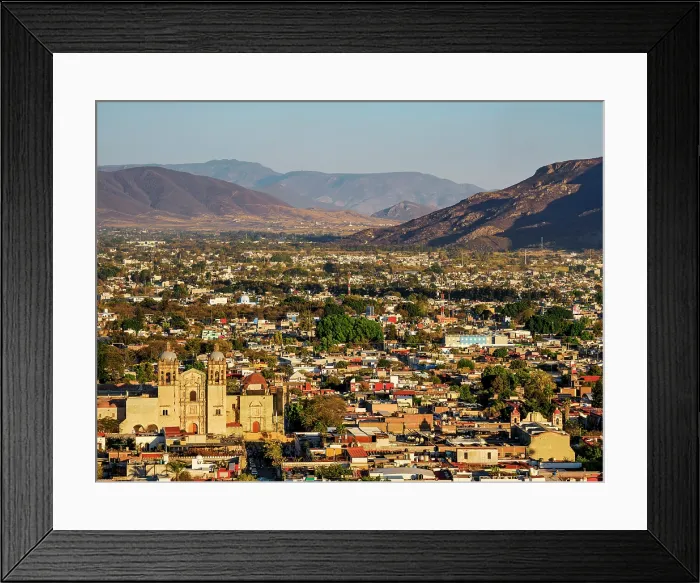 Framed Print : View towards The Church and Convent of Santo Domingo de Guzman at sunset, Oaxaca de Juarez, Oaxaca State, Mexico Framed Print : View towards The Church and Convent of Santo Domingo de Guzman at sunset, Oaxaca de Juarez, Oaxaca State, Mexico
