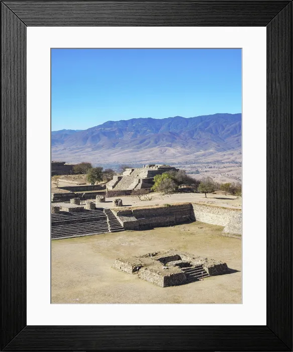 Framed Print : View over North Platform towards Building K, Monte Alban Archaeological Site, Oaxaca State, Mexico Framed Print : View over North Platform towards Building K, Monte Alban Archaeological Site, Oaxaca State, Mexico