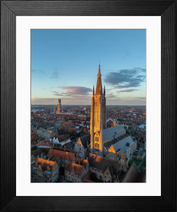 Framed Print : Historic centre and Church of Our Lady, Bruges, Western Flanders, Belgium, Europe Framed Print : Historic centre and Church of Our Lady, Bruges, Western Flanders, Belgium, Europe