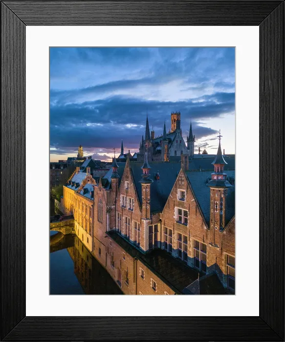 Framed Print : Historic centre and Canal, Bruges, Western Flanders, Belgium, Europe Framed Print : Historic centre and Canal, Bruges, Western Flanders, Belgium, Europe
