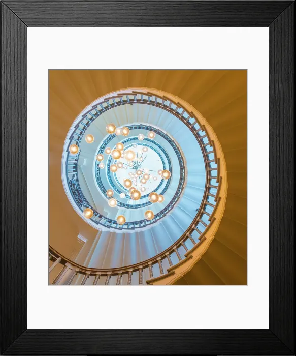 Framed Print : The Cecil Brewer spiral staircase, Heal's Department Store, London, England