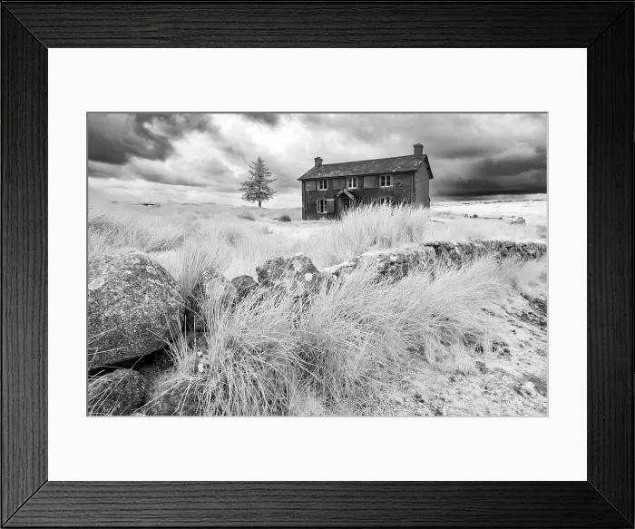Framed Print : Infrared view of Nuns Cross Farm, near Princetown, Dartmoor National Park, Devon, England Framed Print : Infrared view of Nuns Cross Farm, near Princetown, Dartmoor National Park, Devon, England