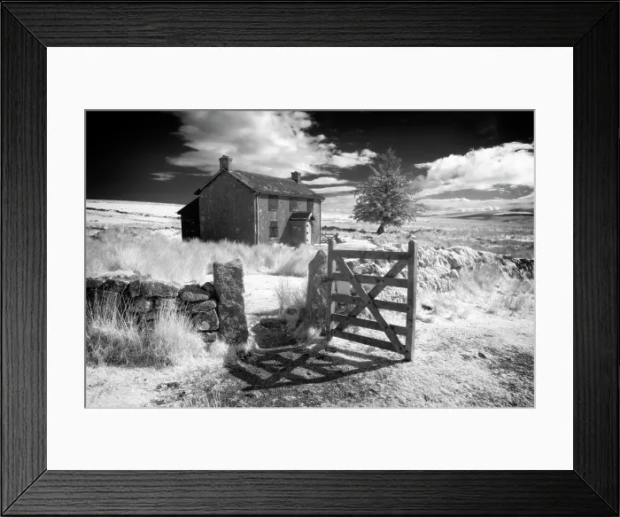 Framed Print : Infrared view mof Nuns Cross Farm, near Princetown, Dartmoor National Park, Devon, England Framed Print : Infrared view mof Nuns Cross Farm, near Princetown, Dartmoor National Park, Devon, England