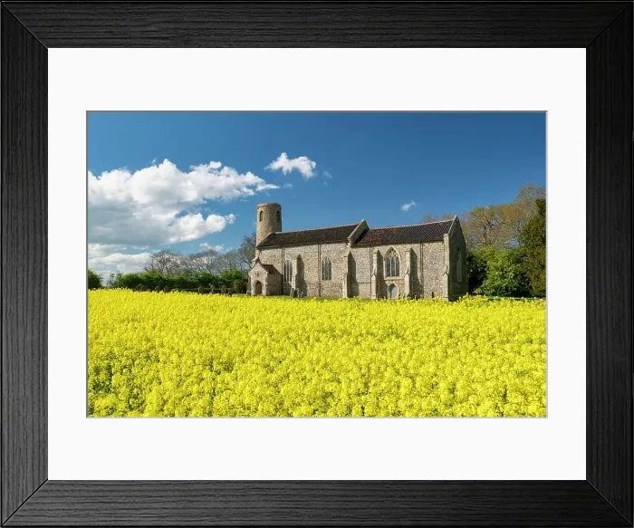 Framed Print : Beeston St. Lawrence Church in Field of Rape, Norfolk, England Framed Print : Beeston St. Lawrence Church in Field of Rape, Norfolk, England