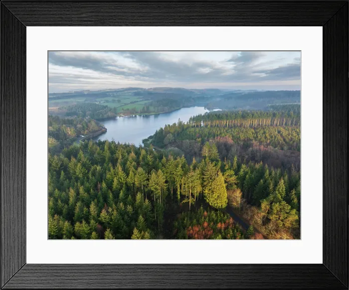 Framed Print : Aerial view of Kennick Reservoir in Dartmoor National Park, Devon, England. Winter (February) 2025 Framed Print : Aerial view of Kennick Reservoir in Dartmoor National Park, Devon, England. Winter (February) 2025