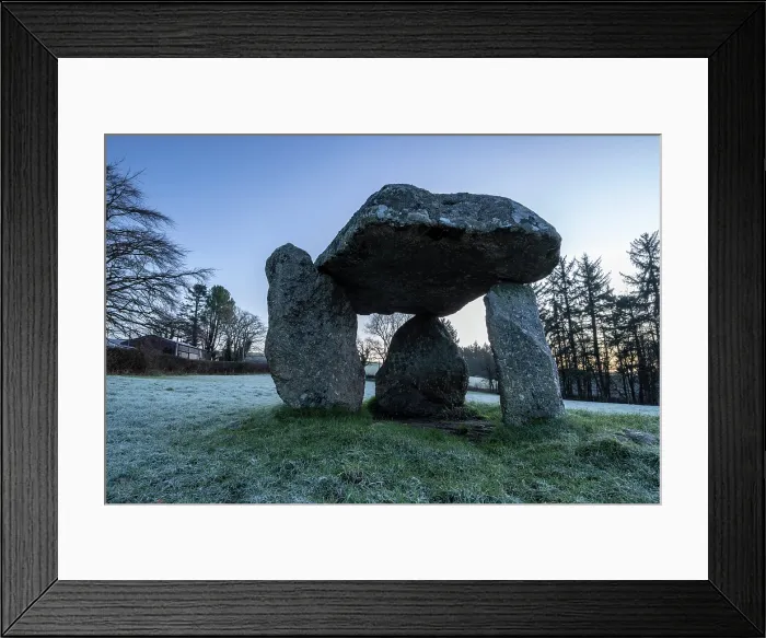 Framed Print : Neolithic dolmen Spinsters Rock near Chagford in Dartmoor National Park, Devon, England. Winter (February) 2025 Framed Print : Neolithic dolmen Spinsters Rock near Chagford in Dartmoor National Park, Devon, England. Winter (February) 2025