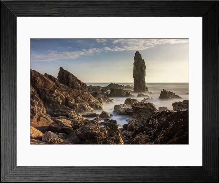 Framed Print : The Bantham Hand sea stack near Bantham in the South Hams of Devon, England. Winter (February) 2025 Framed Print : The Bantham Hand sea stack near Bantham in the South Hams of Devon, England. Winter (February) 2025