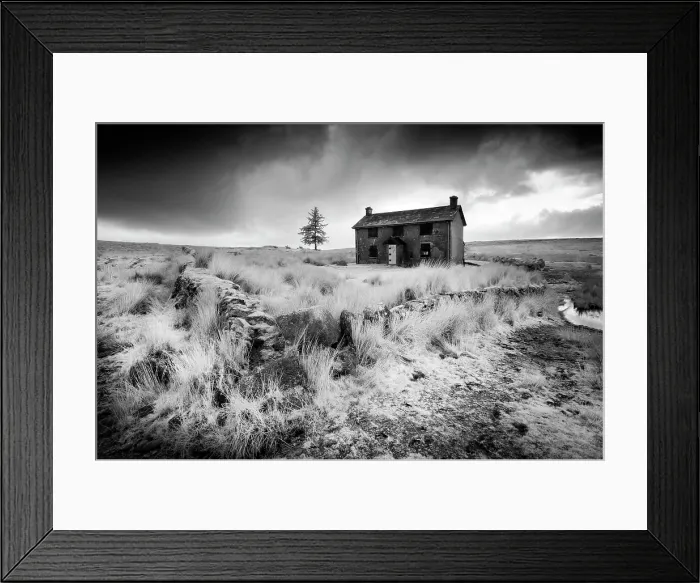 Framed Print : Infrared view of Nuns Cross Farm, near Princetown, Dartmoor National Park, Devon, England Framed Print : Infrared view of Nuns Cross Farm, near Princetown, Dartmoor National Park, Devon, England