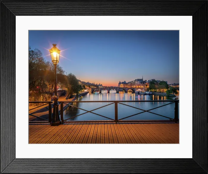 Framed Print : Pont des Arts before Sunrise Spring, Paris, France Framed Print : Pont des Arts before Sunrise Spring, Paris, France