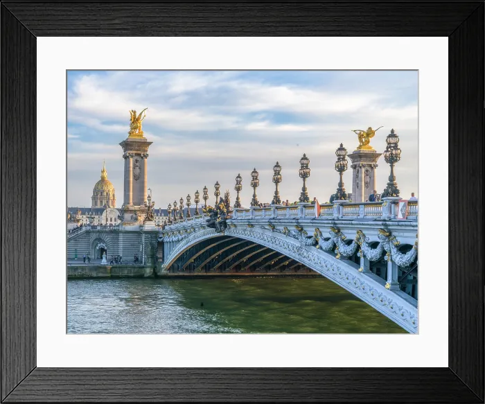 Framed Print : Pont Alexandre III at Sunset, Blue Hour, Paris, France Framed Print : Pont Alexandre III at Sunset, Blue Hour, Paris, France