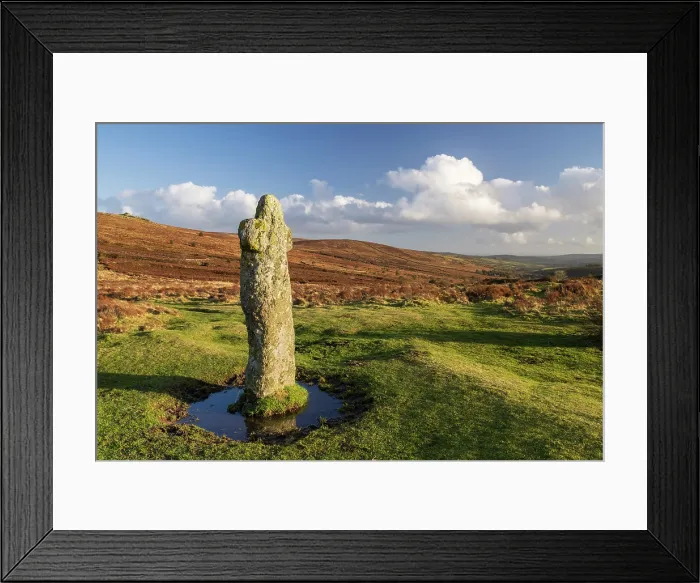 Framed Print : Bennett's Cross, an ancient granite cross in Dartmoor National Park, Devon, England. Winter (February) 2025 Framed Print : Bennett's Cross, an ancient granite cross in Dartmoor National Park, Devon, England. Winter (February) 2025