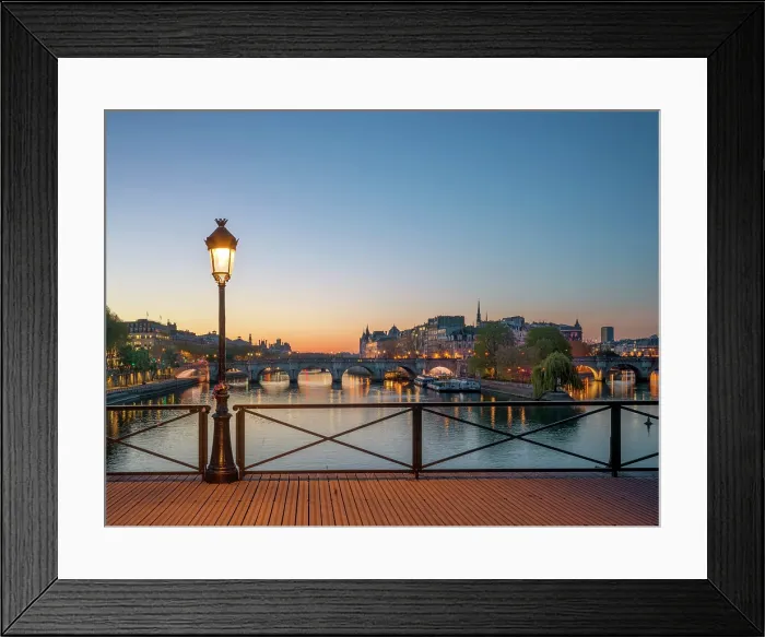 Framed Print : Pont des Arts before Sunrise Spring, Paris, France Framed Print : Pont des Arts before Sunrise Spring, Paris, France