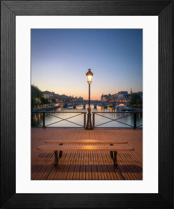 Framed Print : Pont des Arts before Sunrise Spring, Paris, France Framed Print : Pont des Arts before Sunrise Spring, Paris, France
