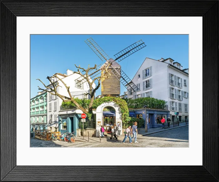 Framed Print : Le Moulin de la Galette Windmill, Montmartre, Paris, France Framed Print : Le Moulin de la Galette Windmill, Montmartre, Paris, France