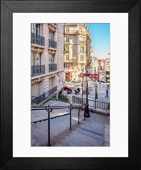 Framed Print : Metro Entrance, Montmartre, Paris, France Framed Print : Metro Entrance, Montmartre, Paris, France