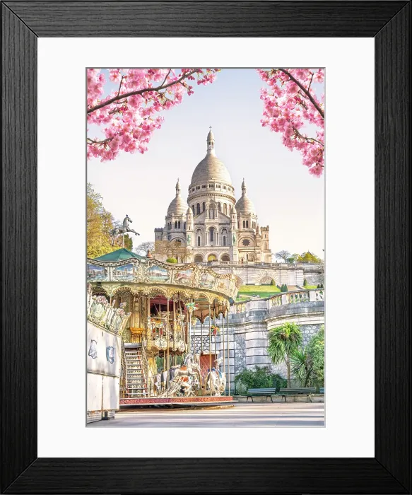Framed Print : Sacre Coeur Basilica, Montmartre, Paris, France Framed Print : Sacre Coeur Basilica, Montmartre, Paris, France