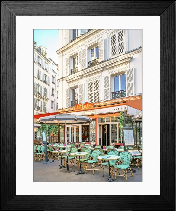 Framed Print : Cafe Le Bimbo, Montmartre, Paris, France Framed Print : Cafe Le Bimbo, Montmartre, Paris, France
