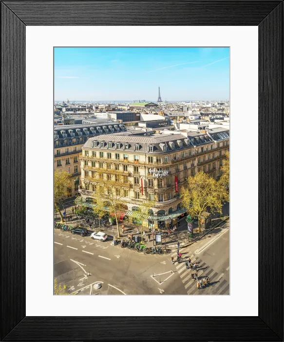 Framed Print : Paris City Views and Skyline from the Gallery Lafayette Rooftop Spring, Paris, France Framed Print : Paris City Views and Skyline from the Gallery Lafayette Rooftop Spring, Paris, France