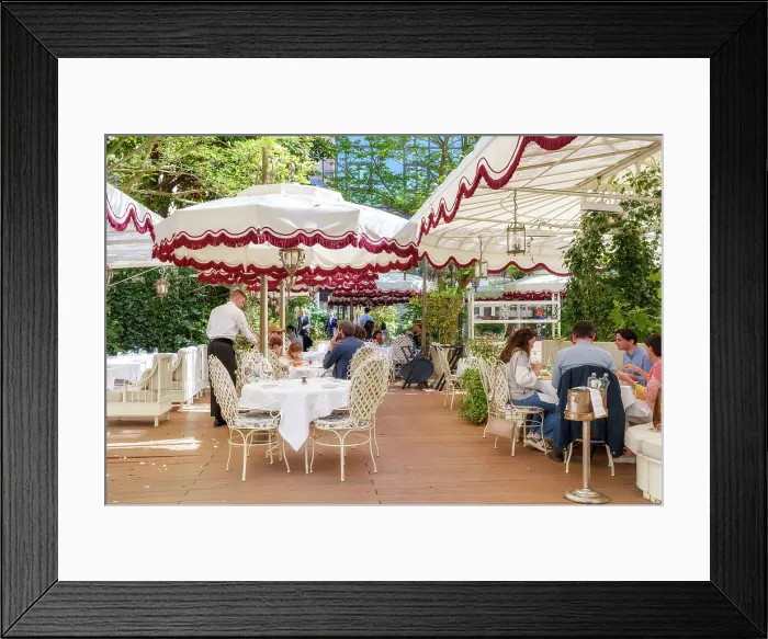 Framed Print : Renaissance Paris Nobel Tour Eiffel Hotel Hotel Garden Alfresco Dining, Paris, France Framed Print : Renaissance Paris Nobel Tour Eiffel Hotel Hotel Garden Alfresco Dining, Paris, France