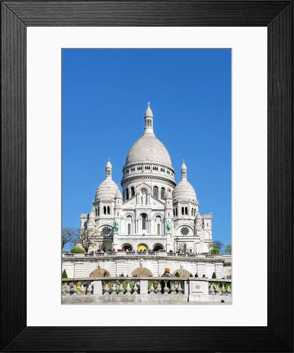 Framed Print : Sacre Coeur Basilica, Montmartre, Paris, France