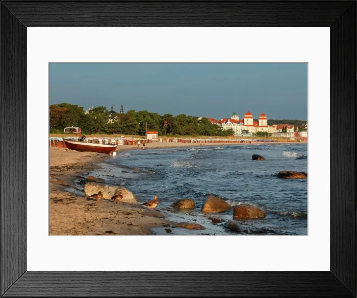 Framed Print : Fishing boat at the beach, Binz, Rugen Island, Baltic Sea, Mecklenburg-Western Pomerania, Germany Framed Print : Fishing boat at the beach, Binz, Rugen Island, Baltic Sea, Mecklenburg-Western Pomerania, Germany