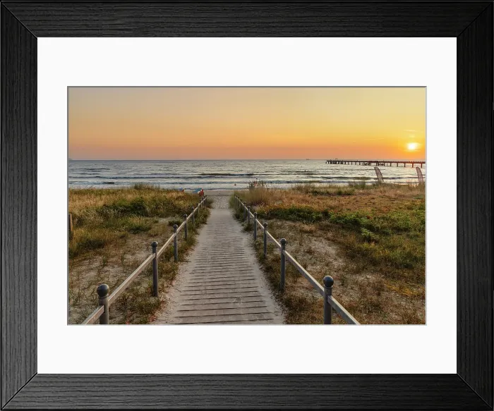 Framed Print : From the beach to the pier, Binz, Rugen Island, Baltic Sea, Mecklenburg-Western Pomerania, Germany Framed Print : From the beach to the pier, Binz, Rugen Island, Baltic Sea, Mecklenburg-Western Pomerania, Germany