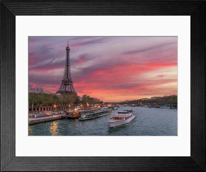 Framed Print : Scenic Eiffel Tower and the Seine River in Spring, Paris, France Framed Print : Scenic Eiffel Tower and the Seine River in Spring, Paris, France