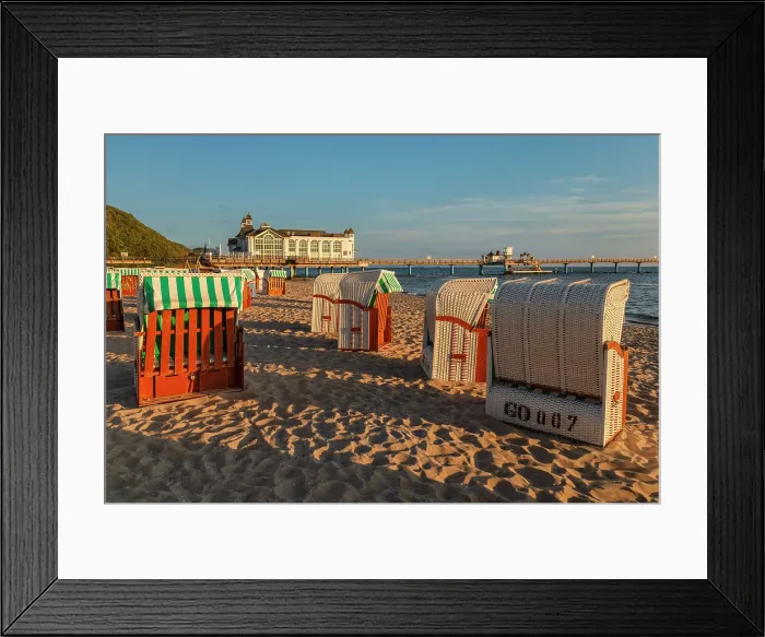 Framed Print : Pier on the beach of Sellin, Rugen Island, Baltic Sea, Mecklenburg-Western Pomerania, Germany Framed Print : Pier on the beach of Sellin, Rugen Island, Baltic Sea, Mecklenburg-Western Pomerania, Germany