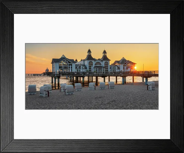 Framed Print : Pier on the beach of Sellin, Rugen Island, Baltic Sea, Mecklenburg-Western Pomerania, Germany Framed Print : Pier on the beach of Sellin, Rugen Island, Baltic Sea, Mecklenburg-Western Pomerania, Germany