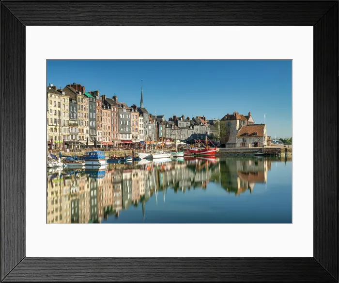 Framed Print : Honfleur Harbour Reflections, Honfleur, Normandy, France Framed Print : Honfleur Harbour Reflections, Honfleur, Normandy, France