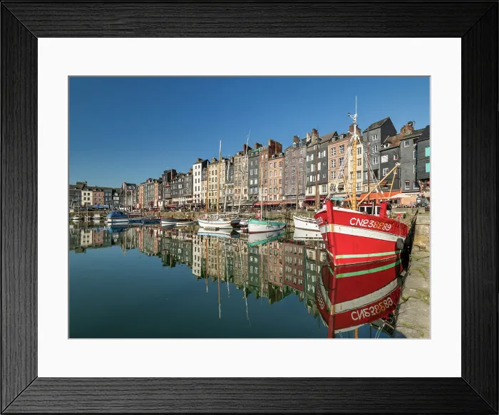 Framed Print : Honfleur Harbour Reflections, Honfleur, Normandy, France Framed Print : Honfleur Harbour Reflections, Honfleur, Normandy, France