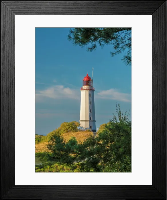 Framed Print : Dornbusch Lighthouse, Hiddensee Island, Mecklenburg-Western Pomerania, Germany