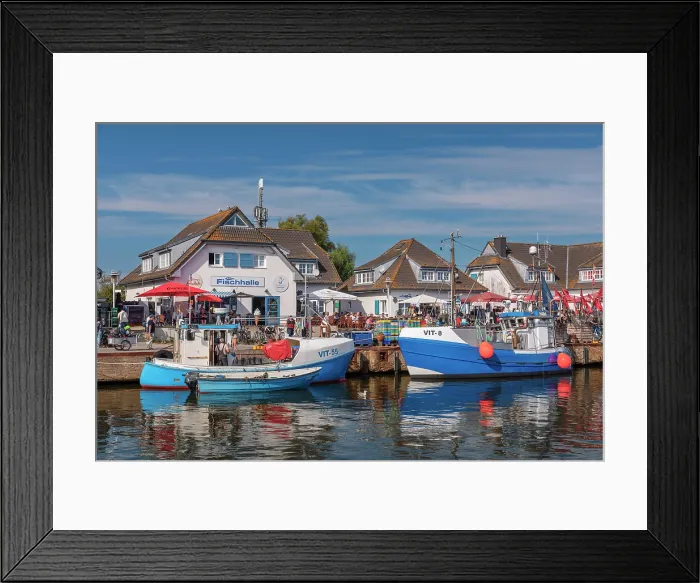 Framed Print : Port of Vitte, Hiddensee Island, Mecklenburg-Western Pomerania, Germany Framed Print : Port of Vitte, Hiddensee Island, Mecklenburg-Western Pomerania, Germany